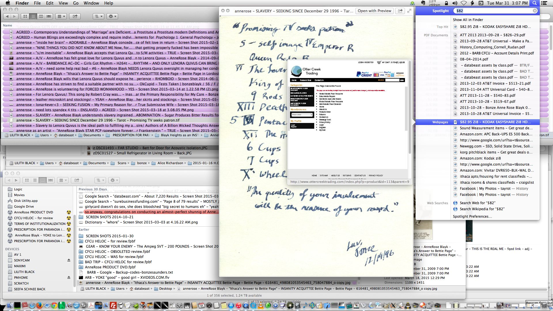 ./ 2.1. AnneRose Blayk begs of Lenora Quvus the SUM TOTAL of $82 in hand as her 'Bride Price' - Screen Shot 2015-03-31 at 3.07.06 PM.png